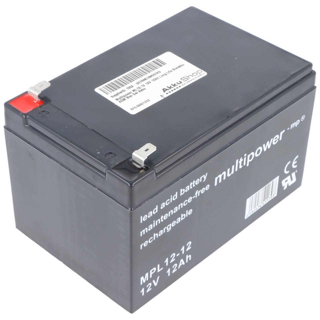 Multipower ML12-12 12V 12Ah Long Life Bleiakku AGM Blei Gel Akku-0