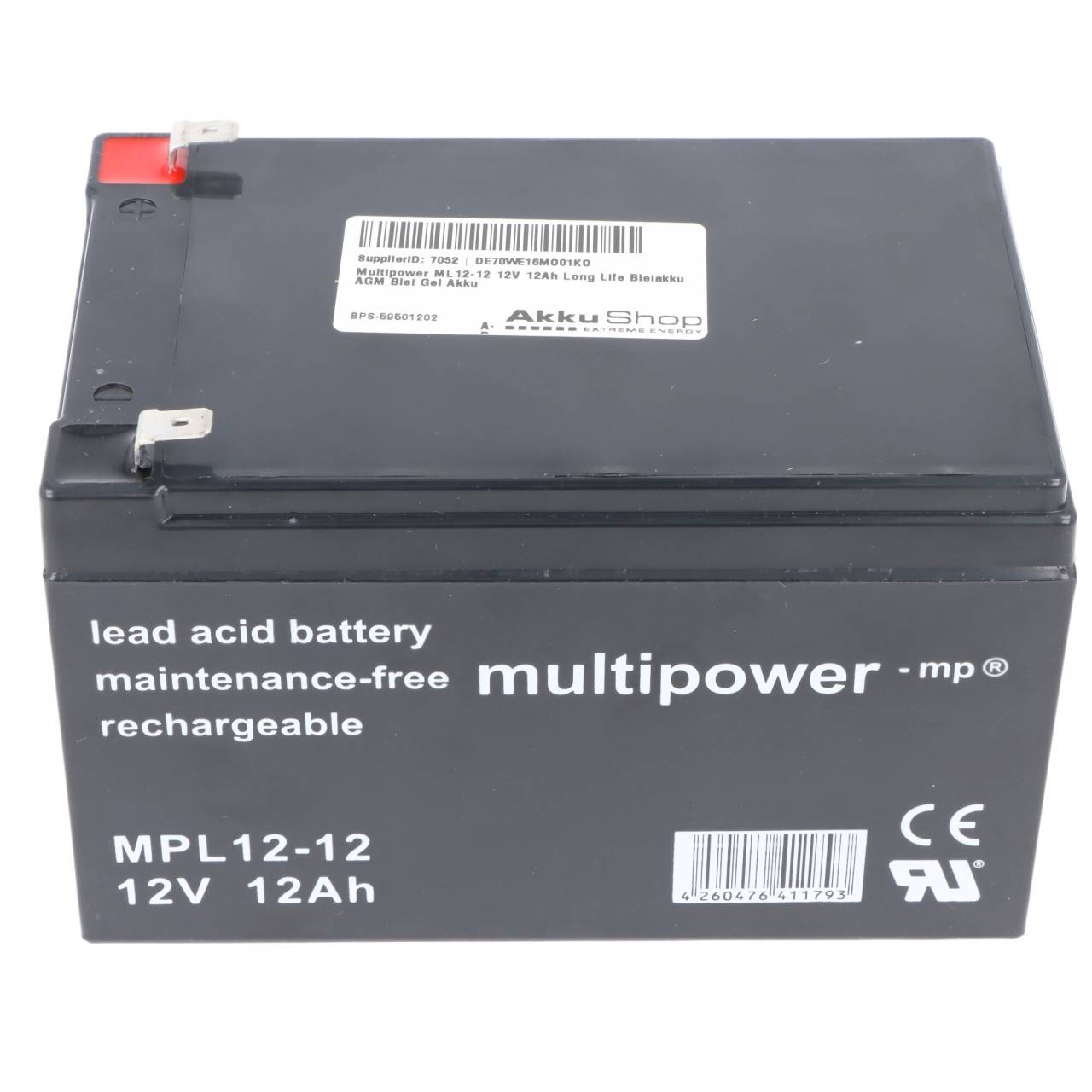Multipower ML12-12 12V 12Ah Long Life Bleiakku AGM Blei Gel Akku-2