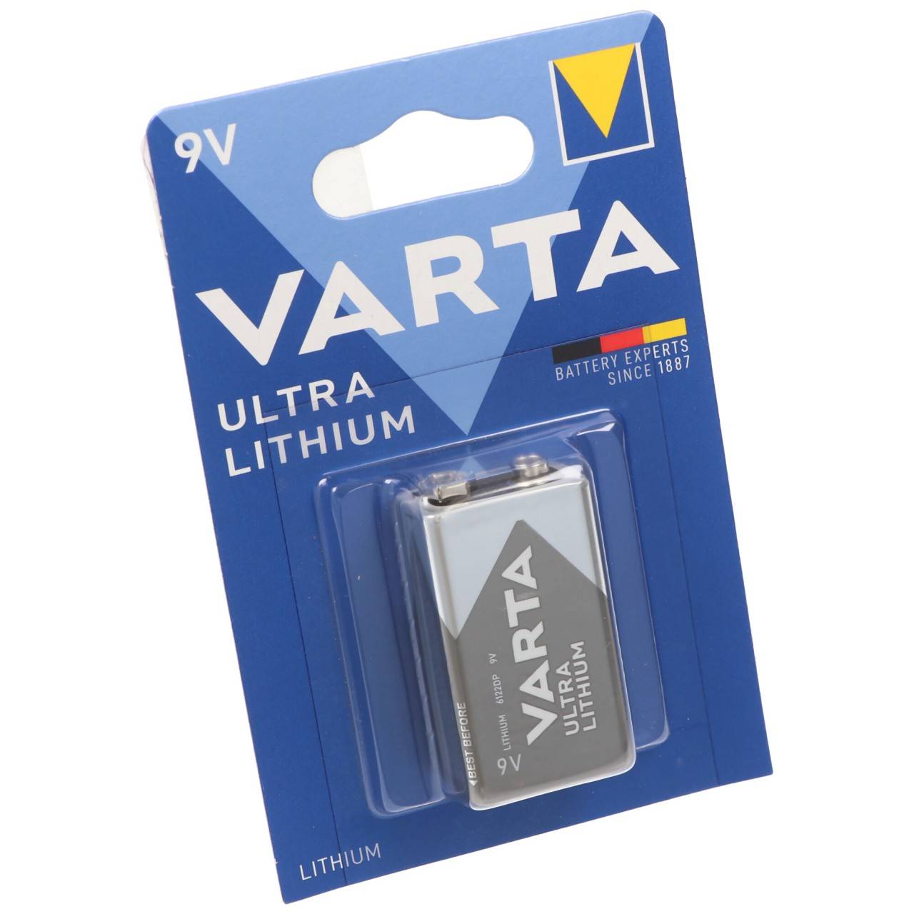 Varta Lithium Batterie 9 Volt, U9VL, 6AM6, Varta 6122 E-Block-0