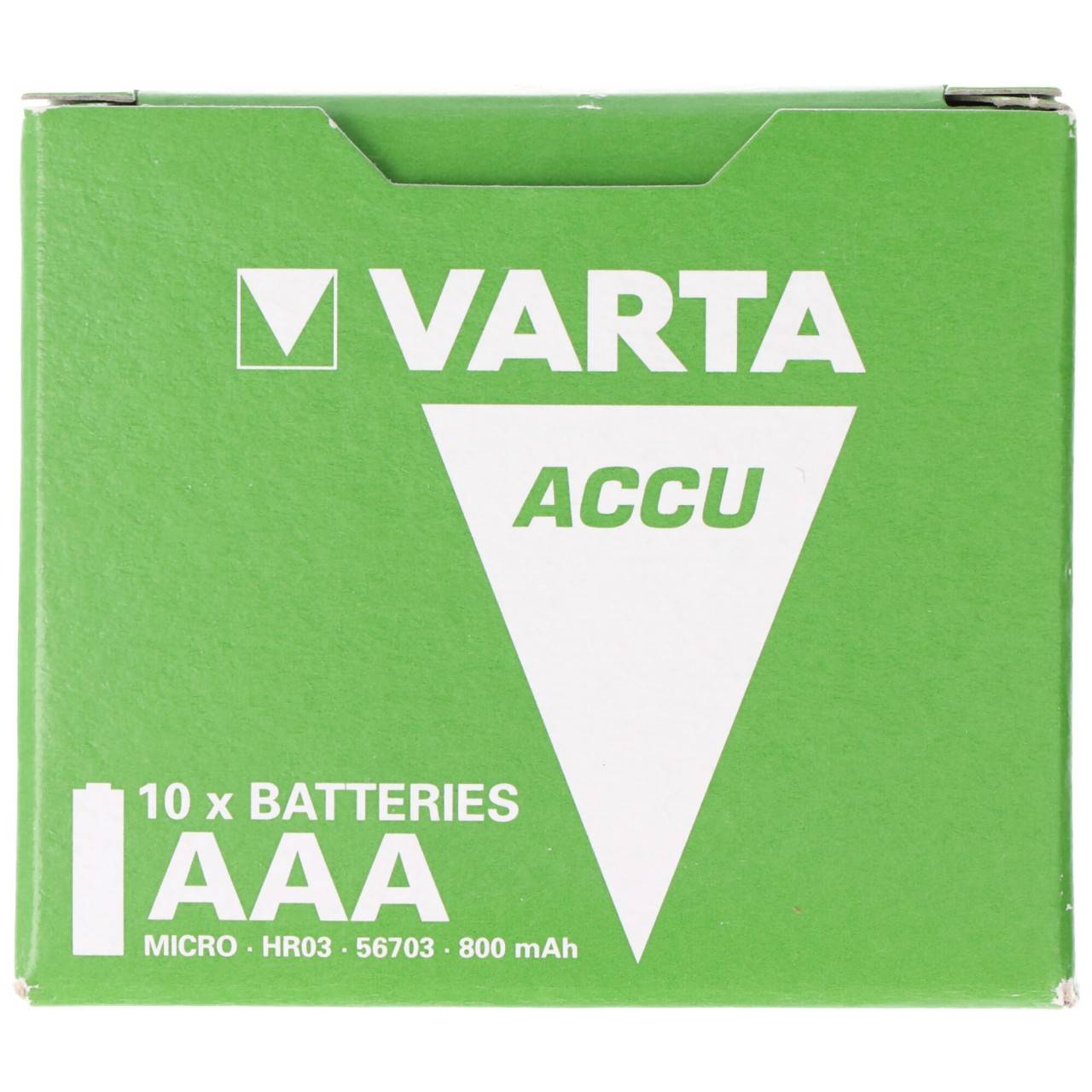 Varta Akku NiMH, Micro, AAA, HR03, 1.2V/800mAh Accu Power, Pre-charged, Retail Box (10-Pack)-4