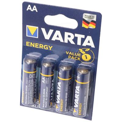 Varta Energy Batterie Alkaline, Mignon, AA, LR06, 1.5V 4er Pack
