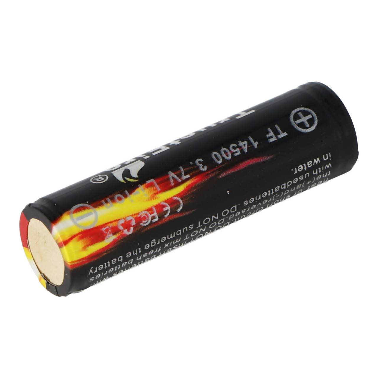Trustfire 14500 900mAh 3,7V geschützte Li-Ion-Zelle Abmessungen 50,95x14,15mm-4
