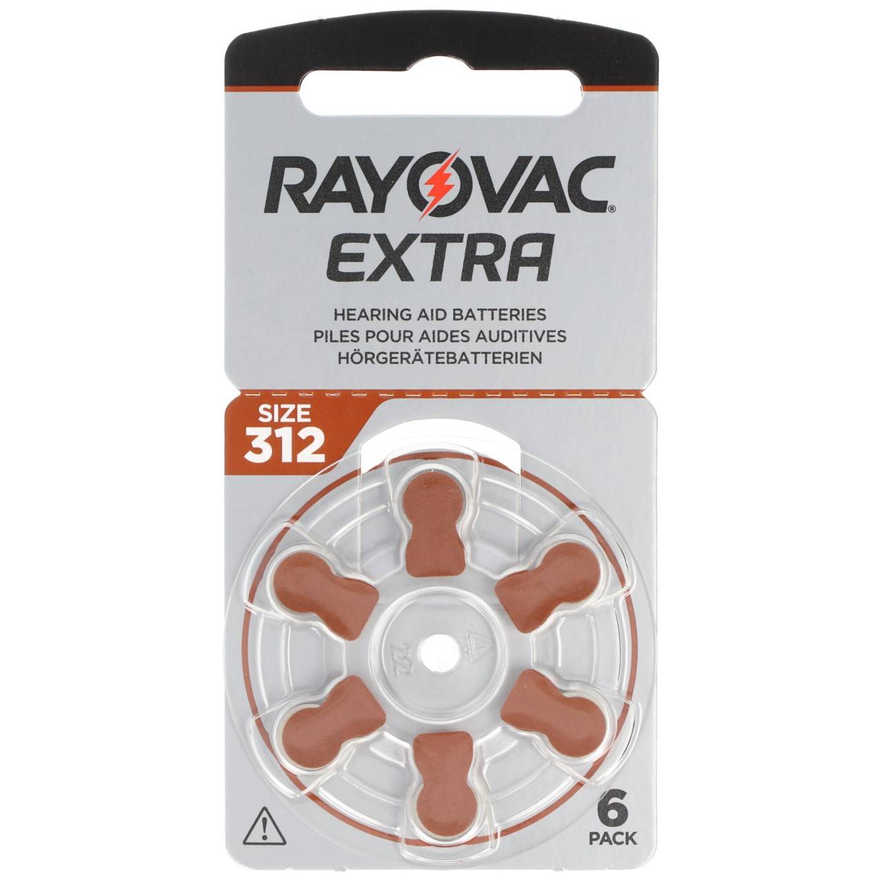 Rayovac Hörgerätebatterie H312MF Nr. 312 PR41 Extra Advanced, 180mAh 6 Stück im Blister-3