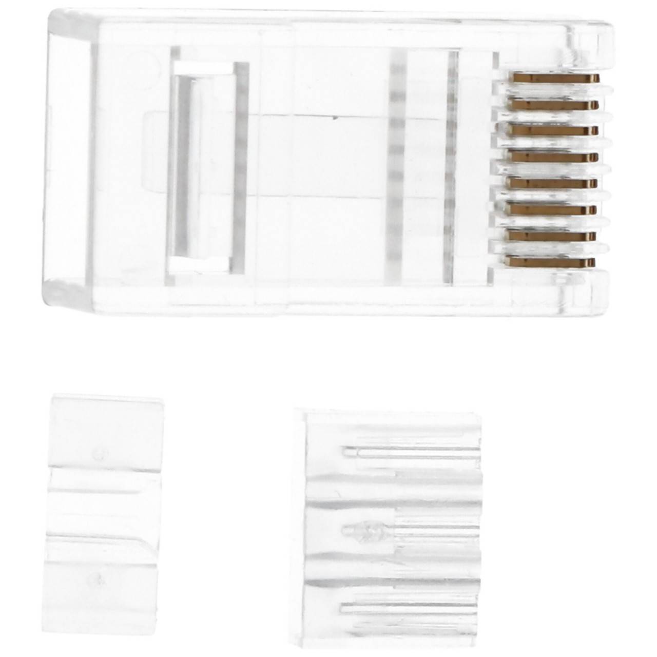 Goobay RJ45 Stecker, CAT 6A UTP ungeschirmt für Rundkabel, mit Einfädelhilfe-4