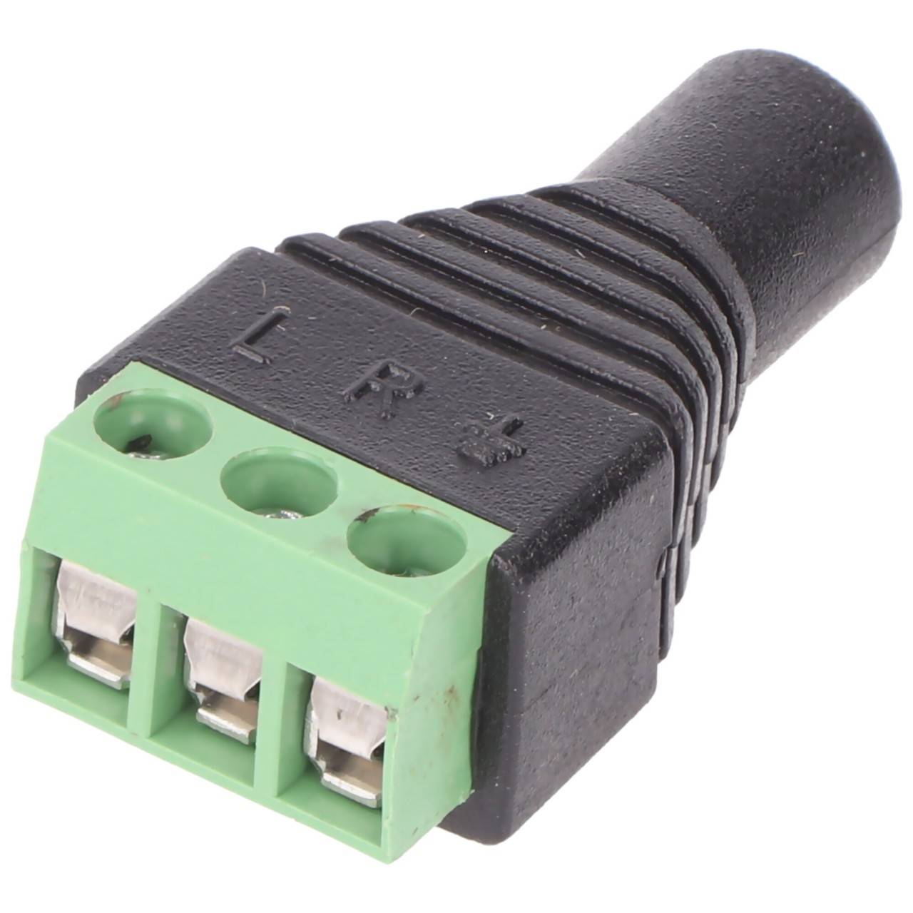 Goobay Terminal Block 3-pin > Klinke 3,5 mm Buchse (3-Pin, stereo) mit Schraubbefestigung-0