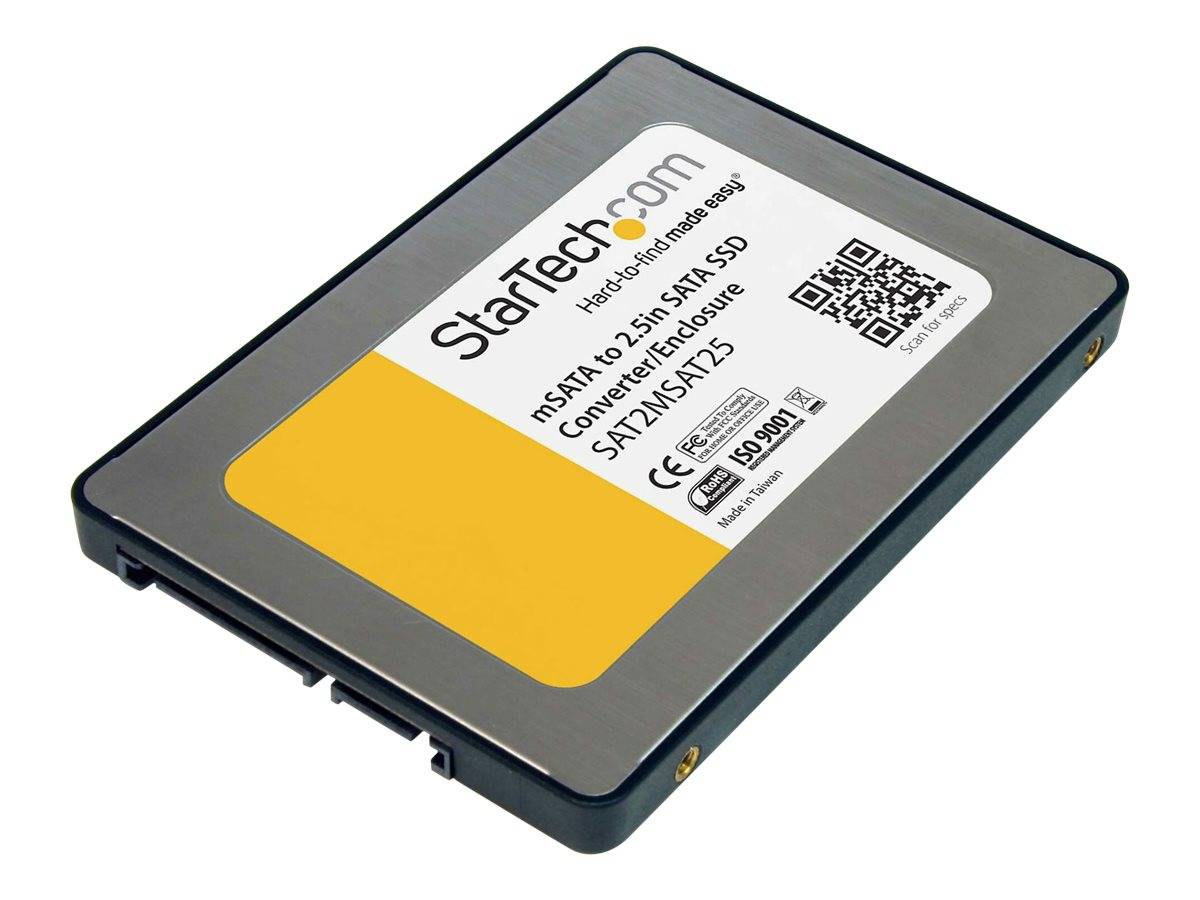 StarTech.com 2,5 SATA auf Mini SATA Adapter - externes mSATA SSD Festplattengehäuse - Speichergehäuse - 2.5 (6.4 cm) --0