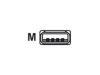 Datalogic CAB-424E - USB-Kabel - USB (M) - 3 m - gewickelt - für Gryphon Desk D432 2D, Gryphon I GBT4100, GM4100, GM4130-0