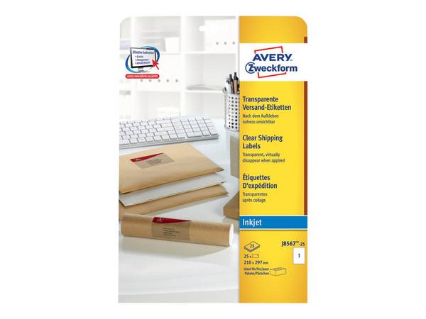 AVERY ZWECKFORM - Avery - Klar - A4 (210 x 297 mm) 25 Etikett(en) (25 Bogen x 1)