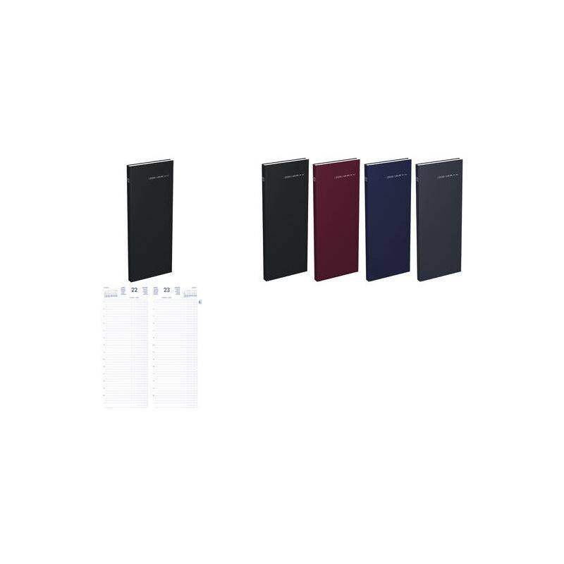 LECAS Agenda journalier Long Euros Cents, 2027, noir
