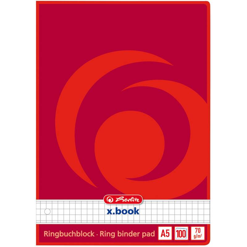 herlitz Ringbuchblock DIN A5, 100 Blatt, kariert-0