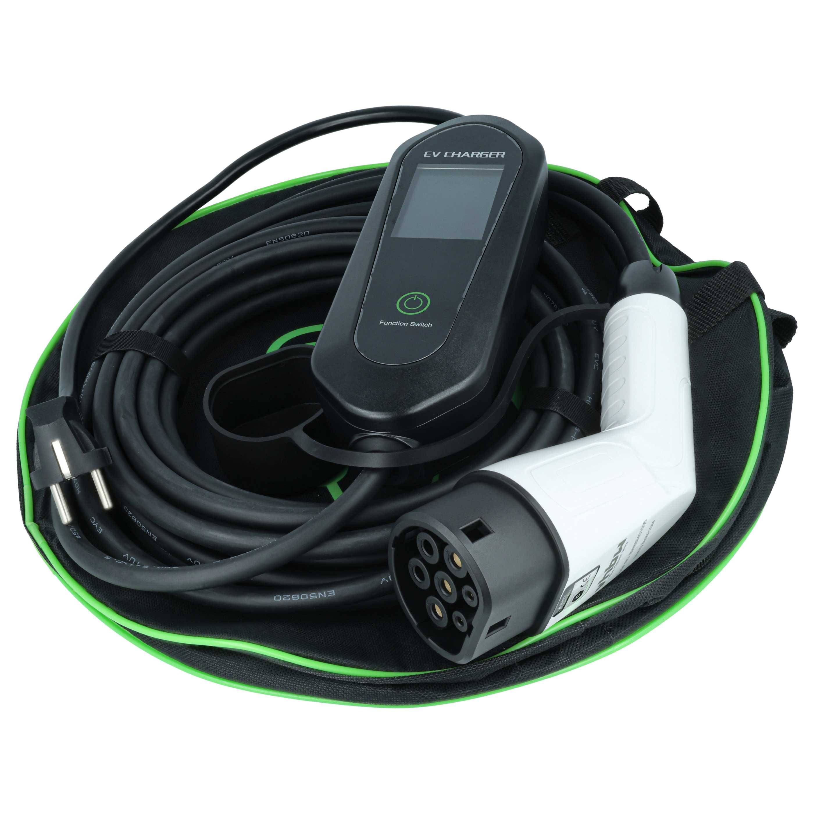vhbw Typ 2 Ladekabel 3,5 kW 16 A 1-phasig 10 m kompatibel mit Fiat Tipo, Topolino E-Auto - Kabel für Wallbox &-0
