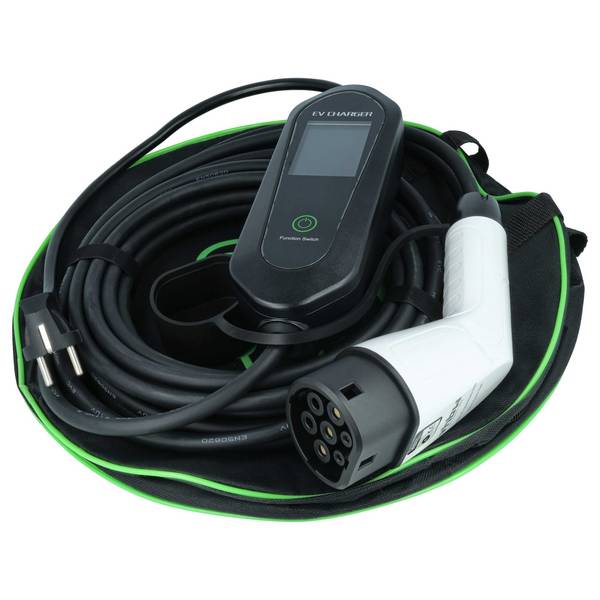 vhbw Typ 2 Ladekabel 3,5 kW 16 A 1-phasig 10 m kompatibel mit Fiat Tipo, Topolino E-Auto - Kabel für Wallbox &
