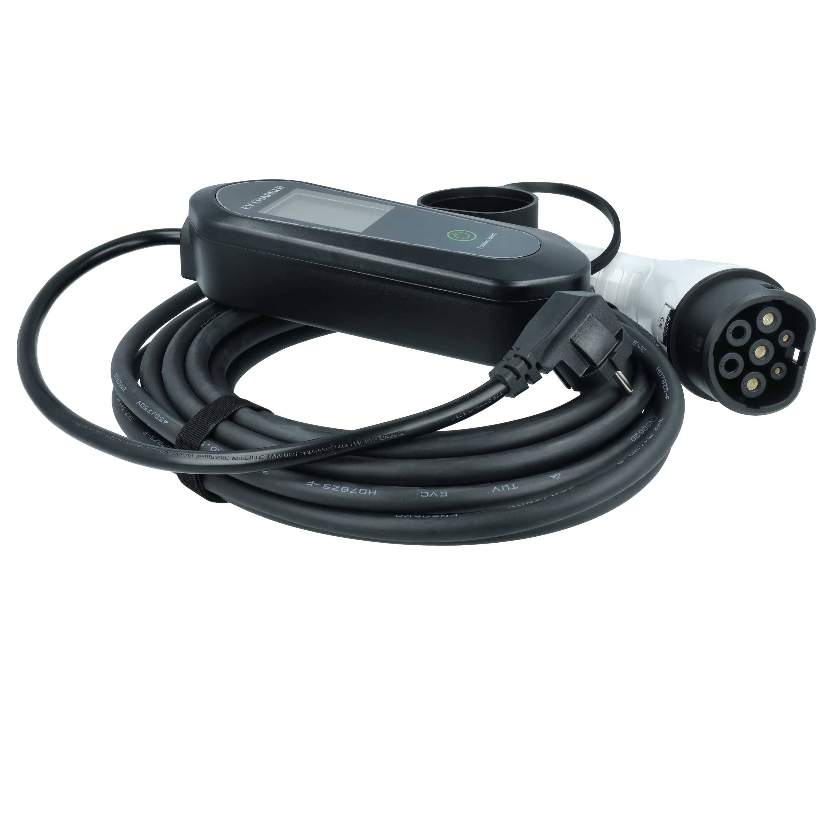 vhbw Typ 2 Ladekabel 3,5 kW 16 A 1-phasig 10 m kompatibel mit Fiat Tipo, Topolino E-Auto - Kabel für Wallbox &-2