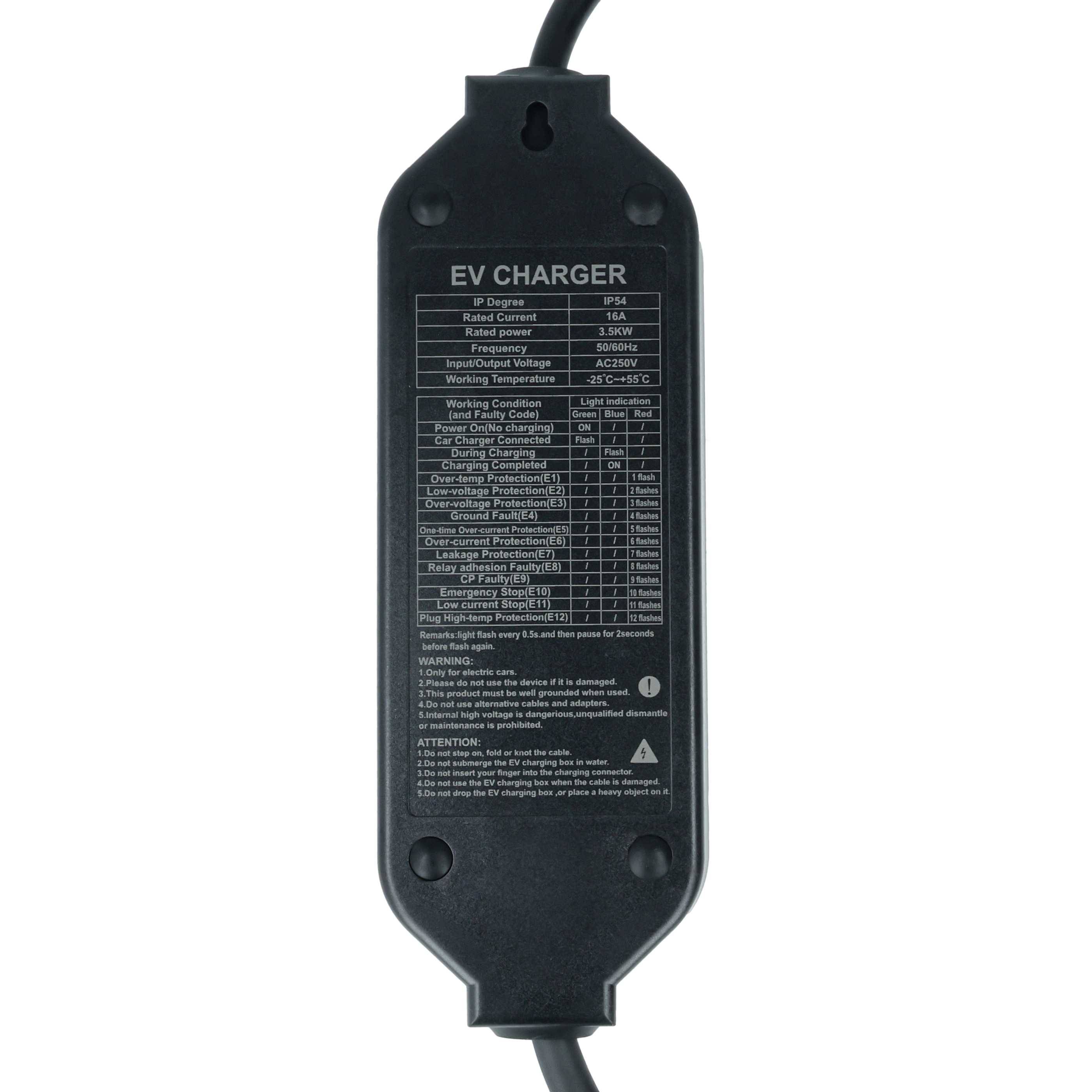 vhbw Typ 2 Ladekabel 3,5 kW 16 A 1-phasig 10 m kompatibel mit Fiat Tipo, Topolino E-Auto - Kabel für Wallbox &-3