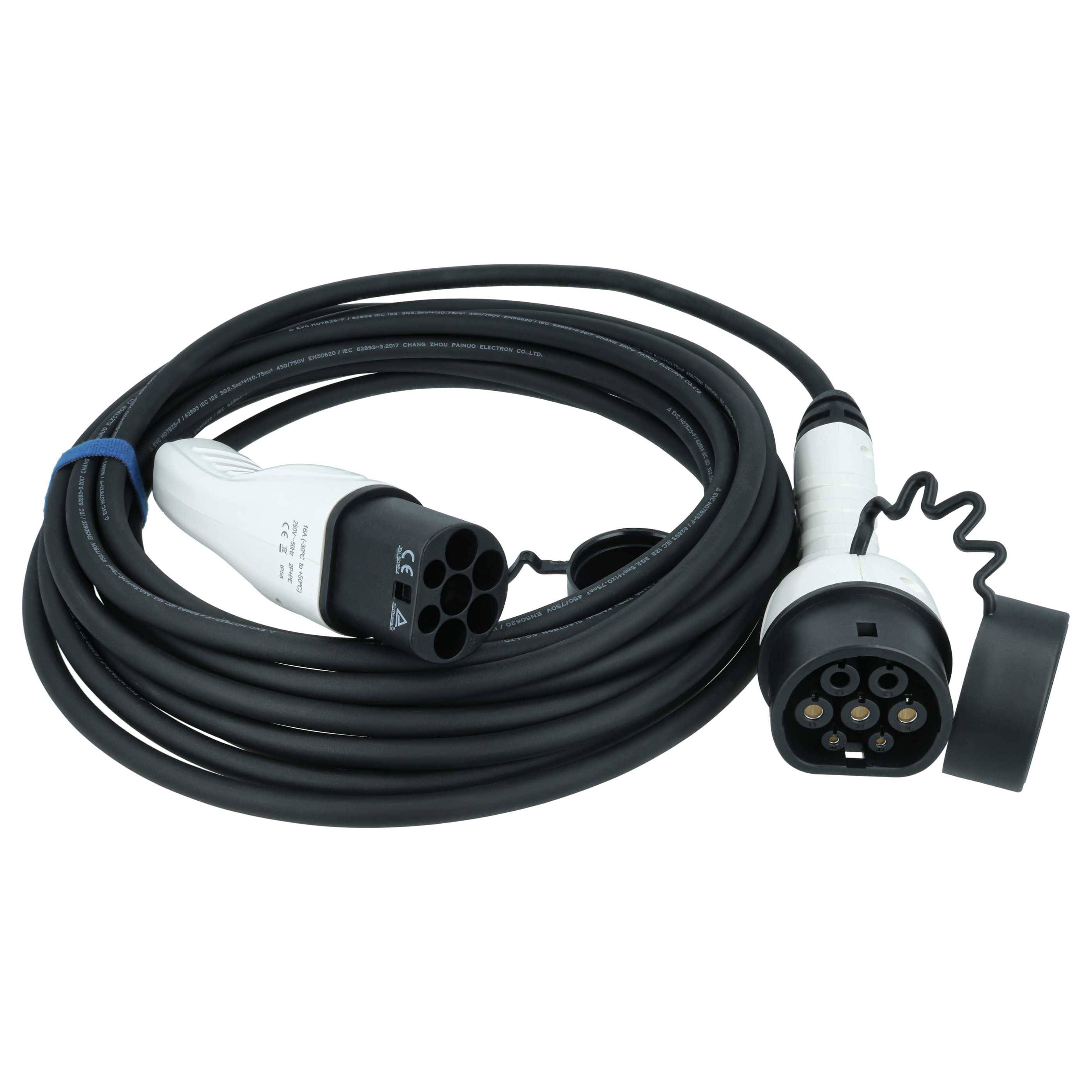 vhbw Ladekabel Typ 2 zu Typ 2 für Elektroauto | 1-phasig, 16 A, 3,5 kW, 10 m-1