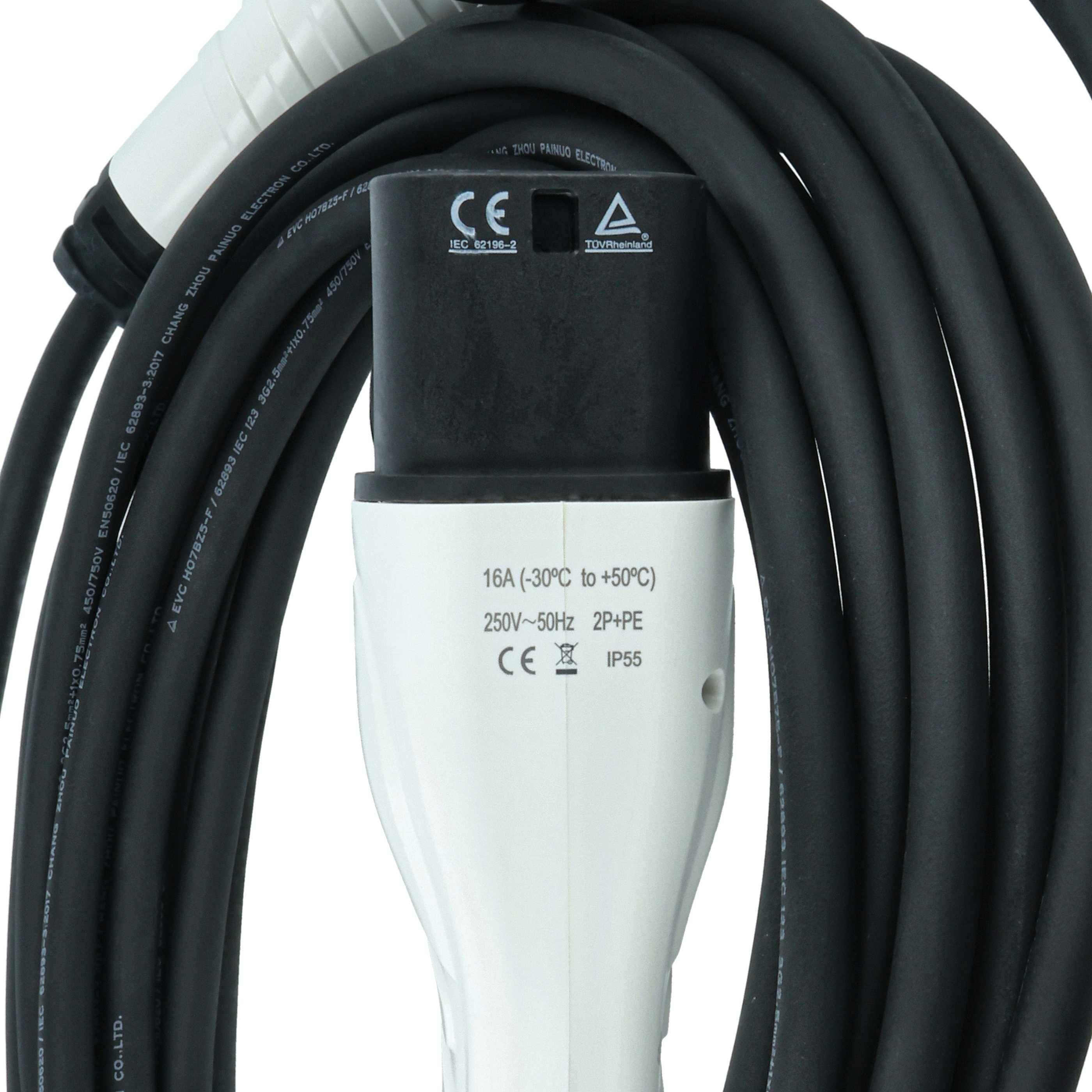 vhbw Ladekabel Typ 2 zu Typ 2 für Elektroauto | 1-phasig, 16 A, 3,5 kW, 10 m-3