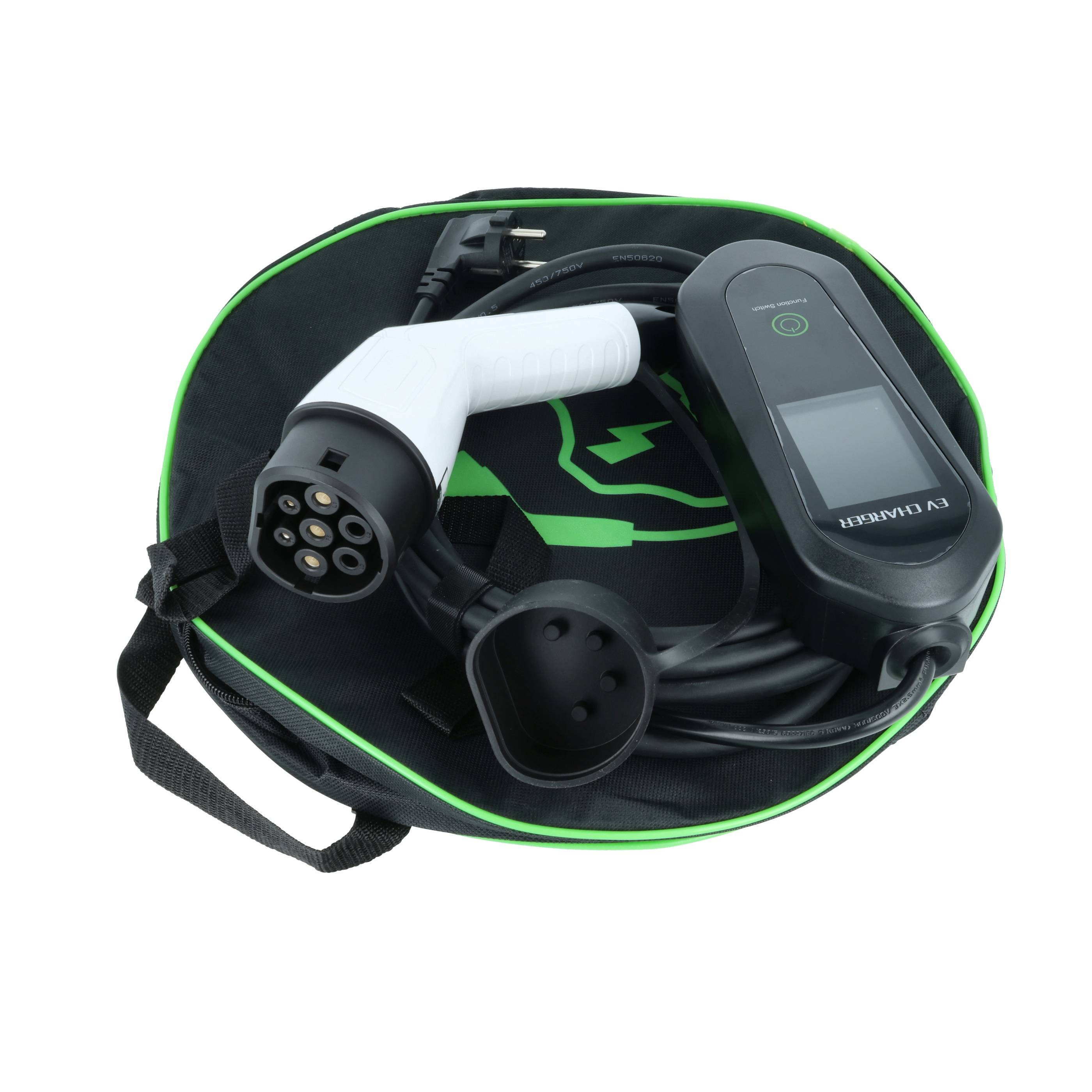 vhbw Typ 2 Ladekabel 3,5 kW 16 A 1-phasig 5 m | für E-Auto - Kabel für Wallbox & Haushaltssteckdose Typ F CEE 7/7-0