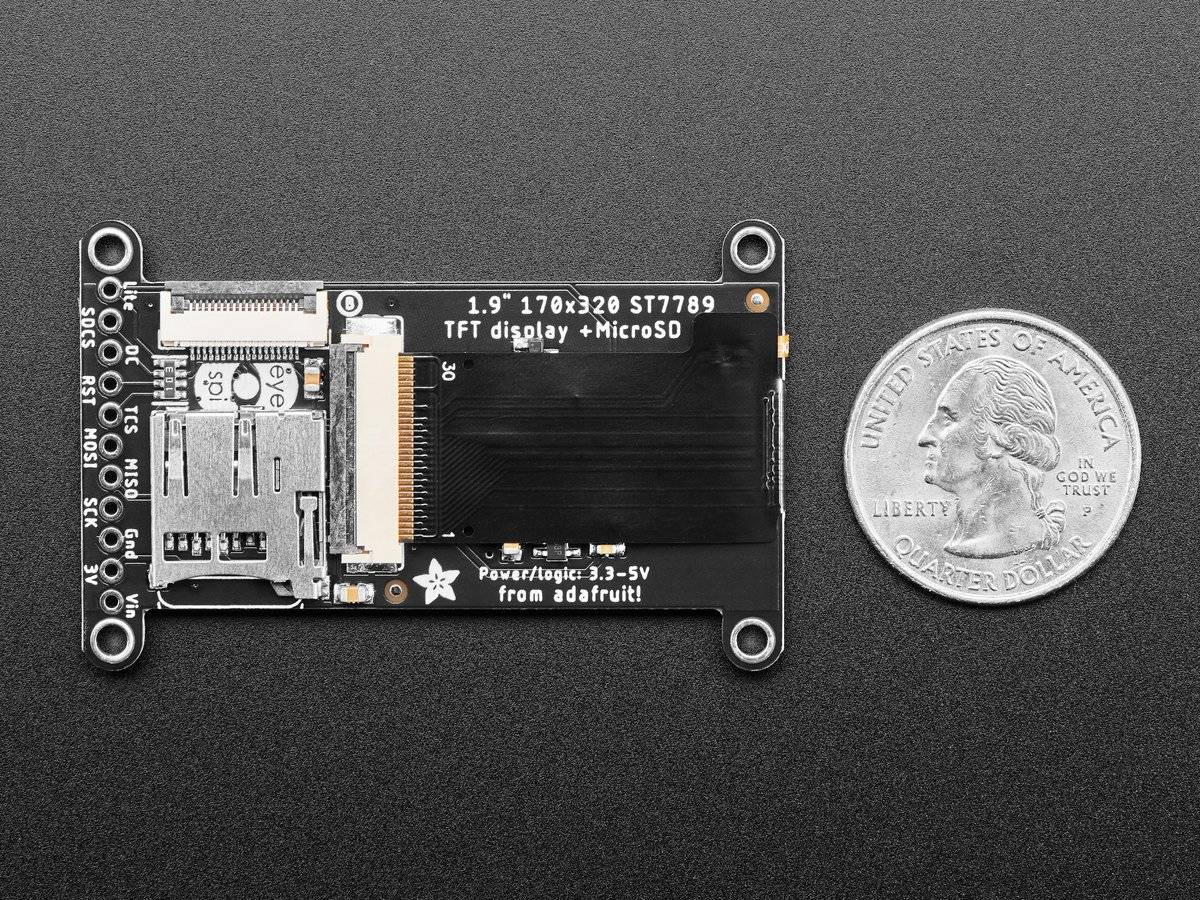 Adafruit 1.9inch Color IPS TFT Display 320x170 ST7789-3