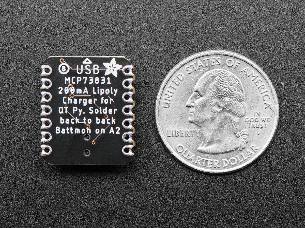 Adafruit LiIon or LiPoly Charger for QT Py BFF Add-On 200mA Charge Current-1