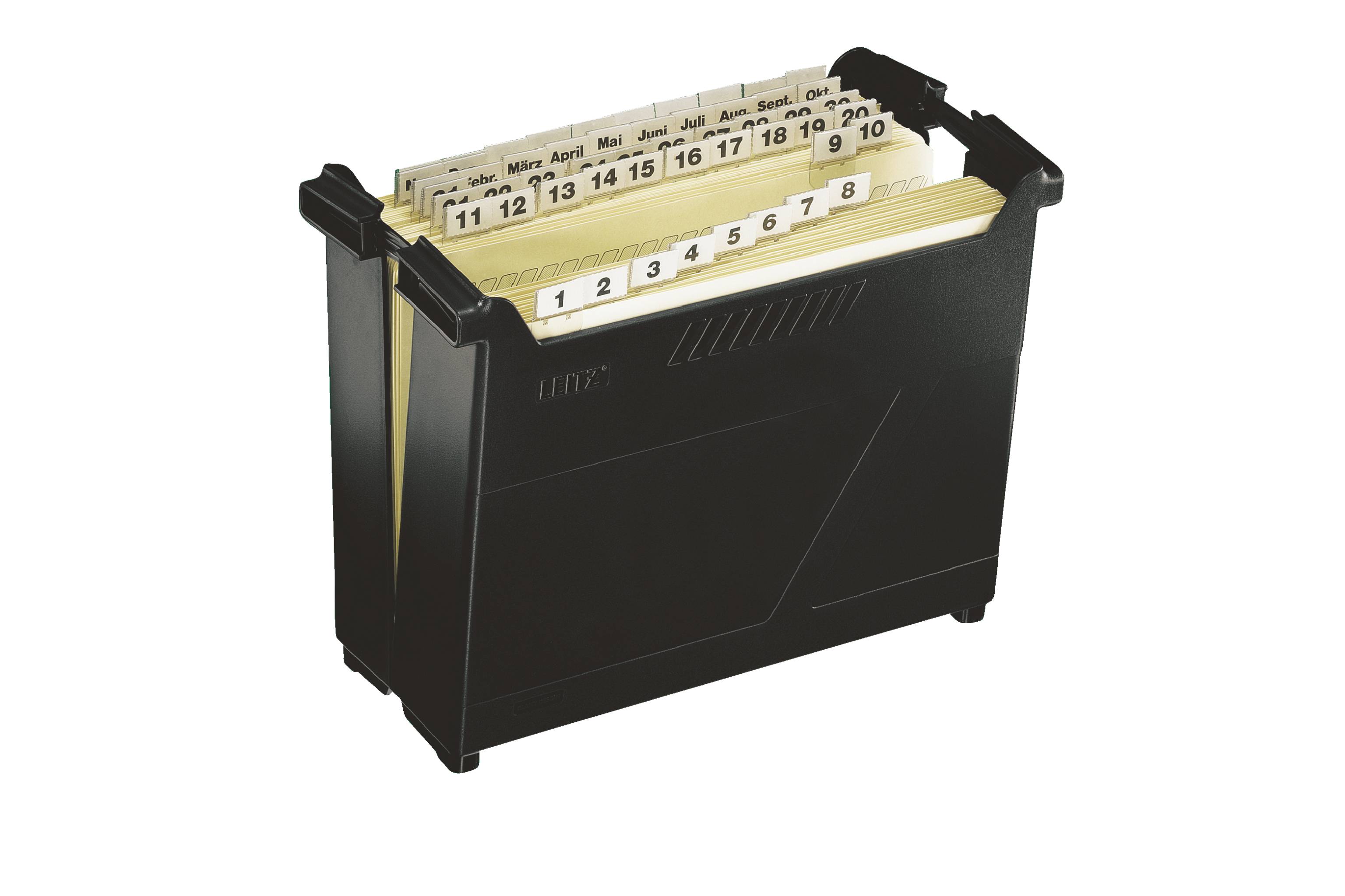 Hängebox Alpha f. ca. 25 Mappen schwarz (ohne Inhalt)-1