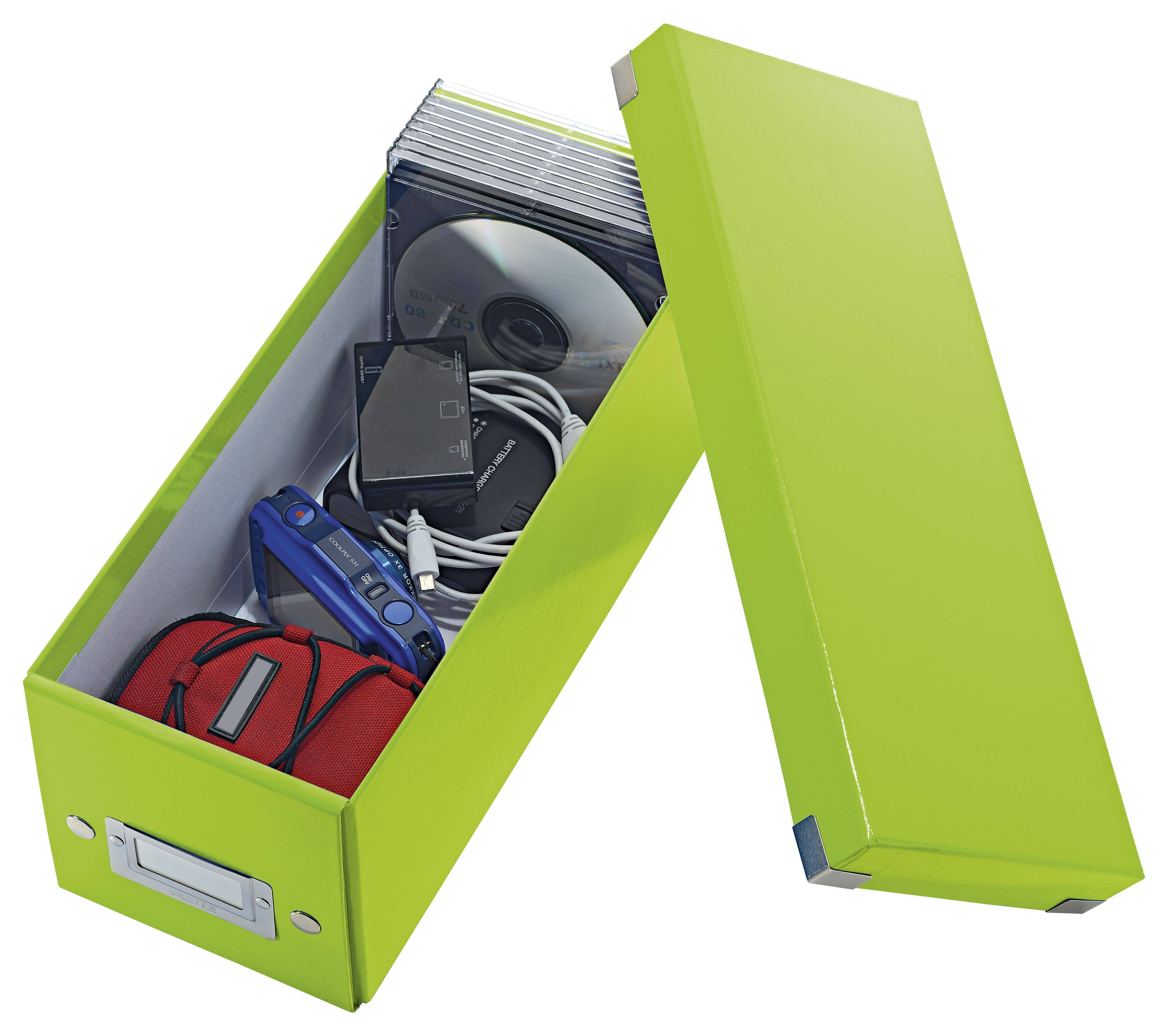 ESSELTE LEITZ - Leitz Click & Store WOW CD - Medien-Aufbewahrungsbox - Kapazität: 30 CD, 60 CDs (Slimcase)-1