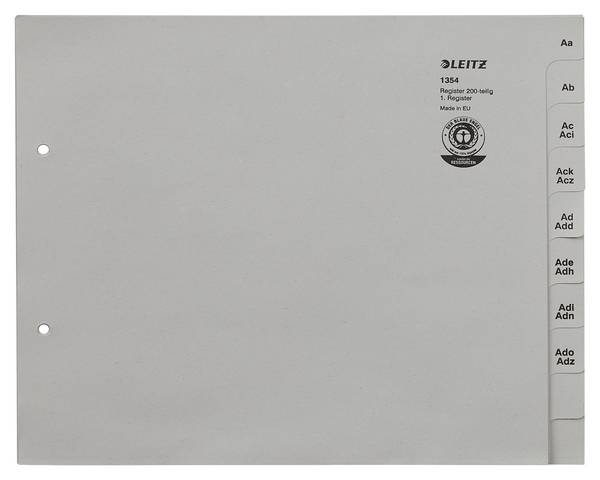 Registerserie A-Z - Grau