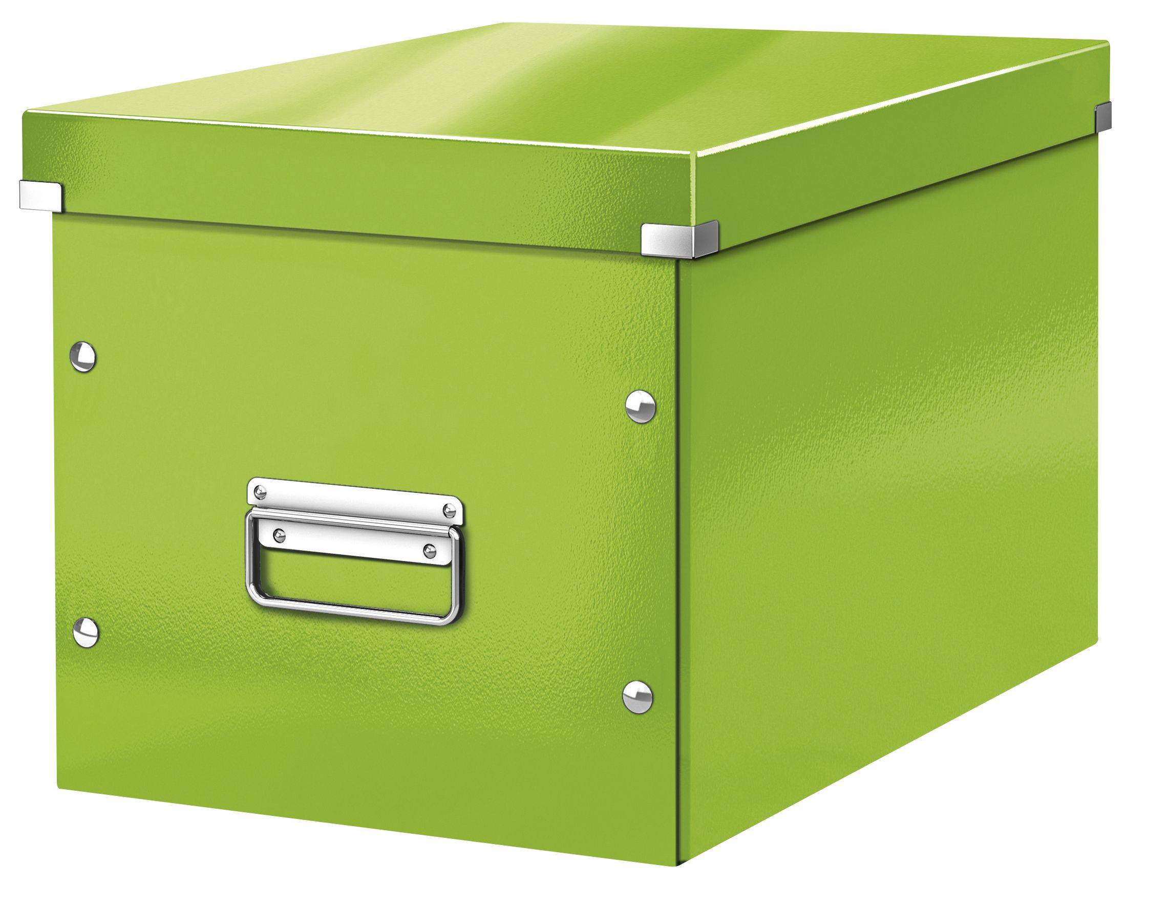 Archivbox Click & Store Wow Cube L Hartpappe grün-1