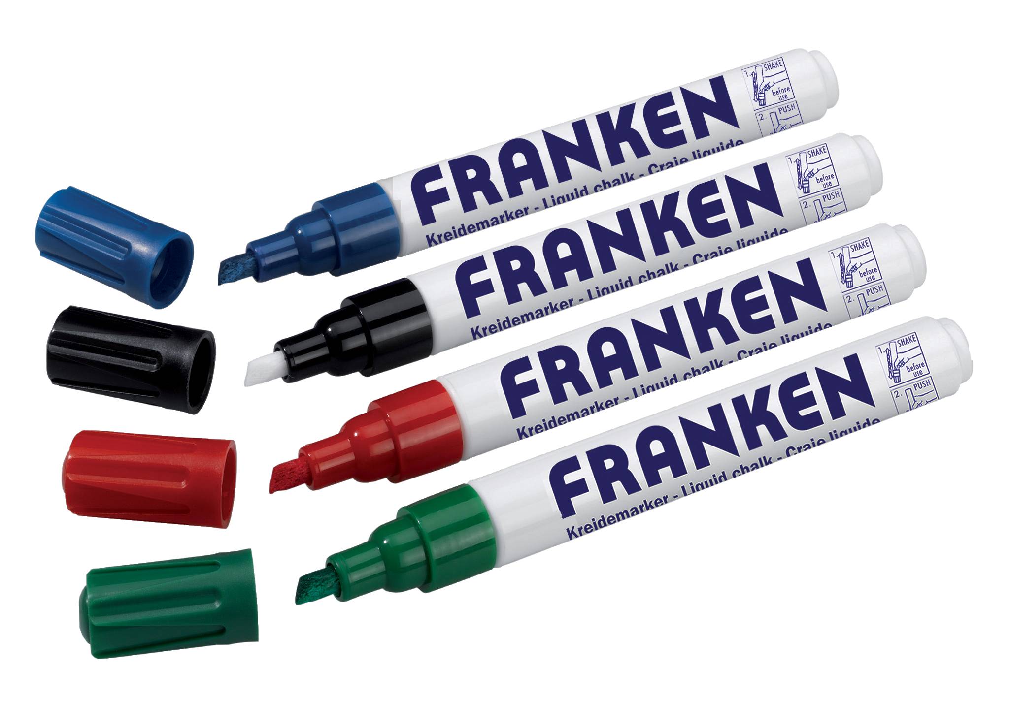 Kreidemarker Jumbo - je 1 x rot, blau, grün, schwarz-2