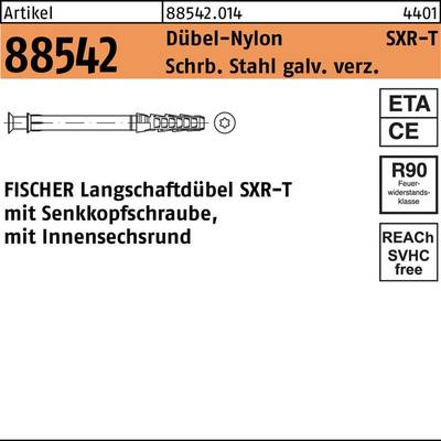Rahmendübel R 88542 SXR 10x120 T Schraube Sta verz./Dübel-Nylon 50St. FISCHER