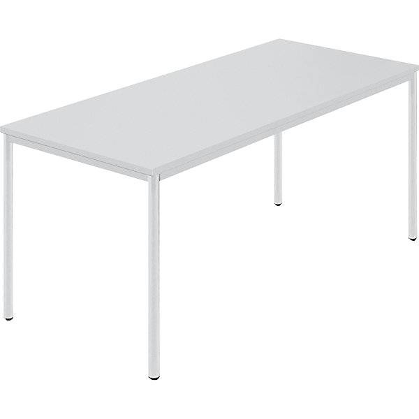 Rechtecktisch Rundrohr beschichtet BxT 1600 x 800 mm grau / grau. SODEMATUB NAUDIN 92901849-0