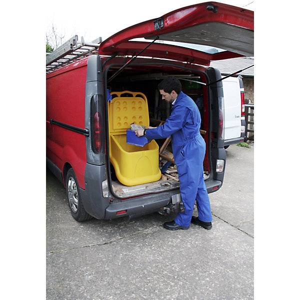Streuwagen ideal für Schüttgut Inhalt 75 l gelb. TAKKT Industrial & Packaging GmbH 54683749-3