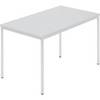 Rechtecktisch Vierkantrohr beschichtet BxT 1200 x 800 mm grau / grau. 281808 49 Aufenthaltsraum