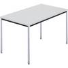 Rechtecktisch Vierkantrohr verchromt BxT 1200 x 800 mm grau. 928518 49 Aufenthaltsraum