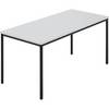 Rechtecktisch Vierkantrohr beschichtet BxT 1500 x 800 mm grau / anthrazit. SODEMATUB NAUDIN 92828349
