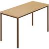 Rechtecktisch Vierkantrohr beschichtet BxT 1200 x 600 mm Buche natur / braun. 51054949 510549 49