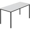 Rechtecktisch Vierkantrohr beschichtet BxT 1400 x 700 mm grau / anthrazit. SODEMATUB NAUDIN 92827549