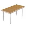 Klapptisch 4-Fuß-Gestell 1500 x 800 mm Gestell verchromt Platte Buche-Dekor. SCHNEEWEISS interior GmbH