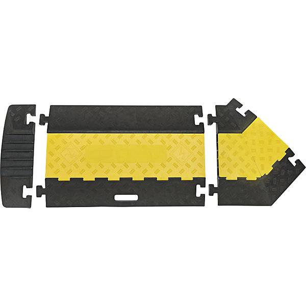 Kabelbrücke Höhe 50 mm Winkelstück rechts LxBxH 590 x 570 x 50 mm schwarz. Moravia Wiesbaden| Gesellschaft-1