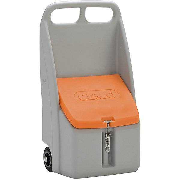 Streuwagen Go-Box Volumen 70 l LxBxH 590 x 390 x 1070 mm grau / orange. Cemo GmbH 59028149-0