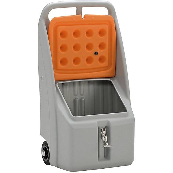 Streuwagen Go-Box Volumen 70 l LxBxH 590 x 390 x 1070 mm grau / orange. Cemo GmbH 59028149-1