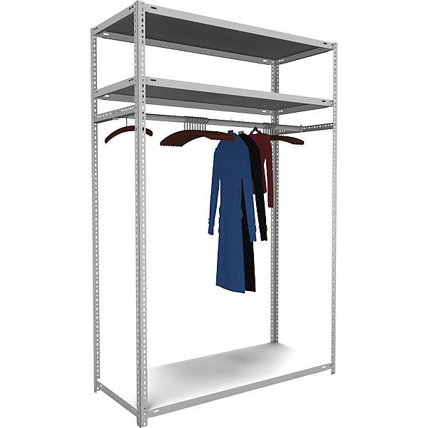 Garderoben-Regal-Schraubsystem HxBxT 2000 x 1300 x 600 mm Grundregal. Jul. vom Hofe GmbH & CO. KG. Regale-0
