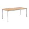 Mehrzwecktisch rechteckig BxH 1200 x 740 mm Tiefe 800 mm Platte Buche-Dekor Gestell verchromt. TAKKT