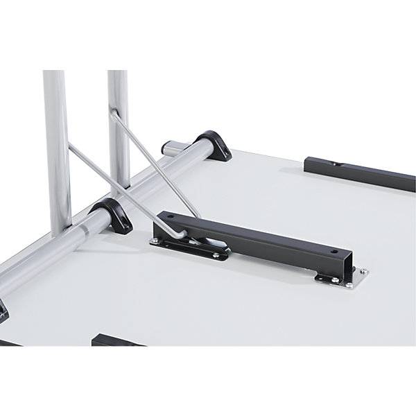Klapptisch mit abgerundeten Kanten Rundrohr-Gestell Plattenform rechteckig 1600 x 800 mm Gestell alufarben-2