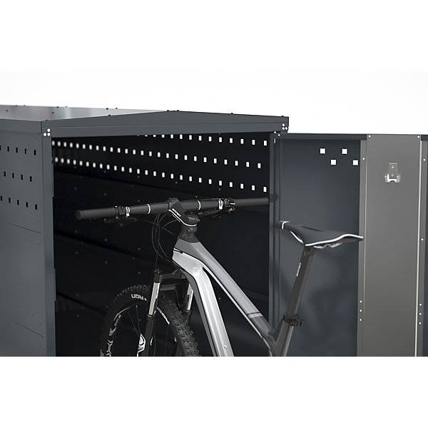 Fahrradbox Grundelement mit 1 Giebeldach blau / grau. WSM Walter Solbach | Metallbau GmbH 11340349-3