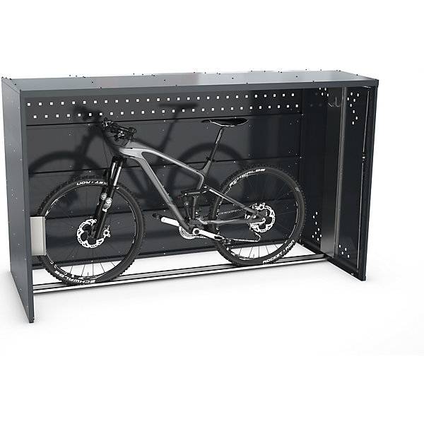 Fahrradbox Grundelement mit 1 Giebeldach blau / grau. WSM Walter Solbach | Metallbau GmbH 11340349-4