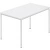 Rechtecktisch Vierkantrohr beschichtet BxT 1200 x 800 mm weiß / grau. 928127 49 Aufenthaltsraum