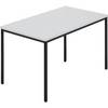 Rechtecktisch Vierkantrohr beschichtet BxT 1200 x 800 mm grau / anthrazit. 928267 49 Aufenthaltsraum