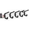 Garderobenleiste Aluminium Hakenabstand 100 mm Aluminium/schwarz 500 mm 5 Haken VE 2 Stk. VAN ESCH BV c o