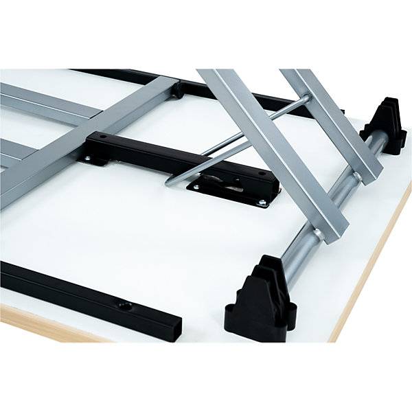 Klapptisch F25 BxT 1400 x 800 mm Platte lichtgrau Gestell alusilber. SODEMATUB NAUDIN 66832749-2