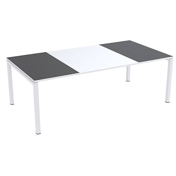 Konferenztisch easyDesk® HxBxT 750 x 2200 x 1140 mm weiß/anthrazit. PAPERFLOW S.A.S | | LE HUB BATEMENT 5 1ER-0